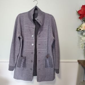 Sahalie double use long button down cardigan sweat